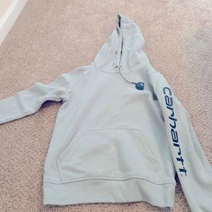 Light blue carhartt hoodie size XS